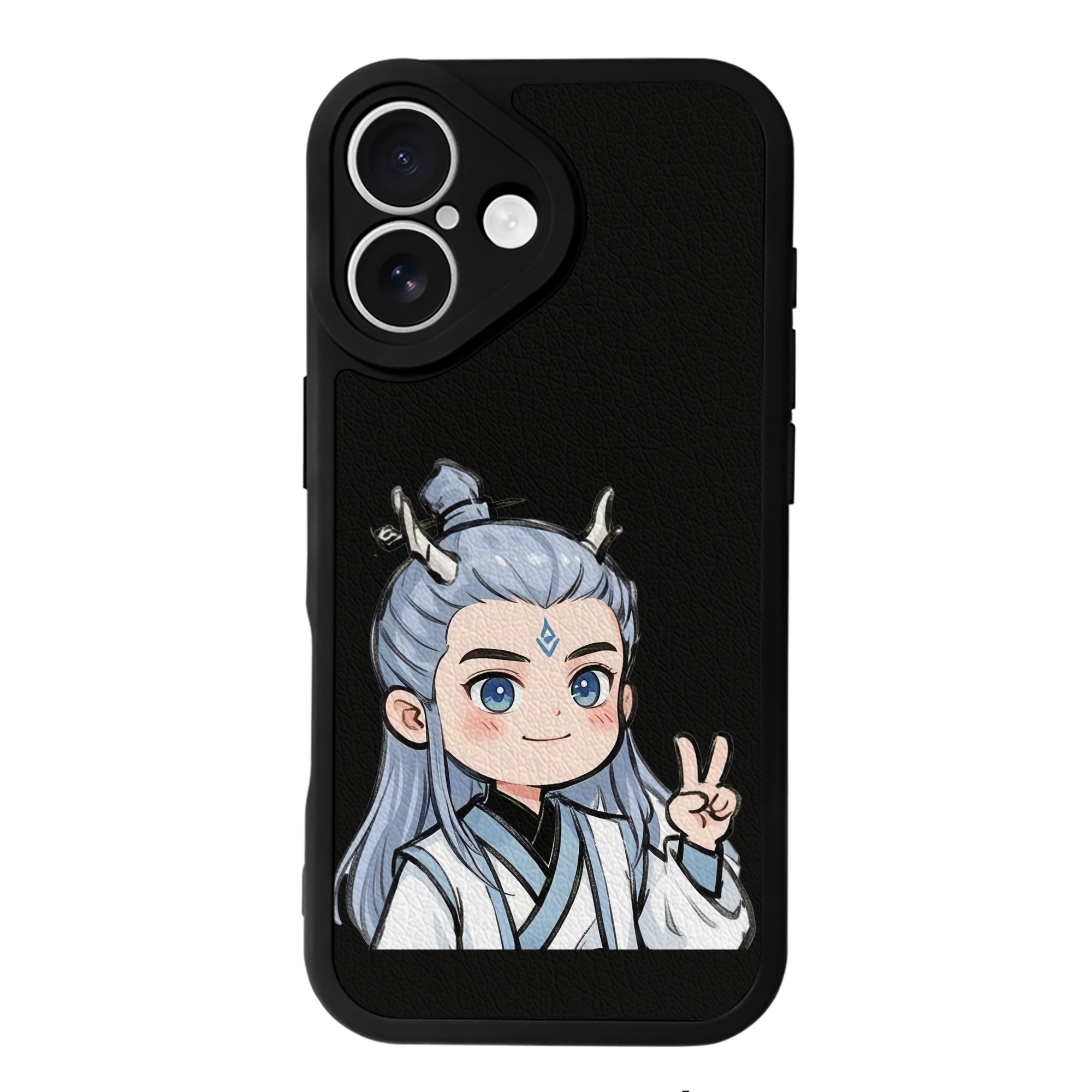 （画像用） Ne Zha 2 ナタ 魔童の大暴れ 【iPhone 16シリーズ対応】シリコンスマホケース（レザー調） 材質：シリコン